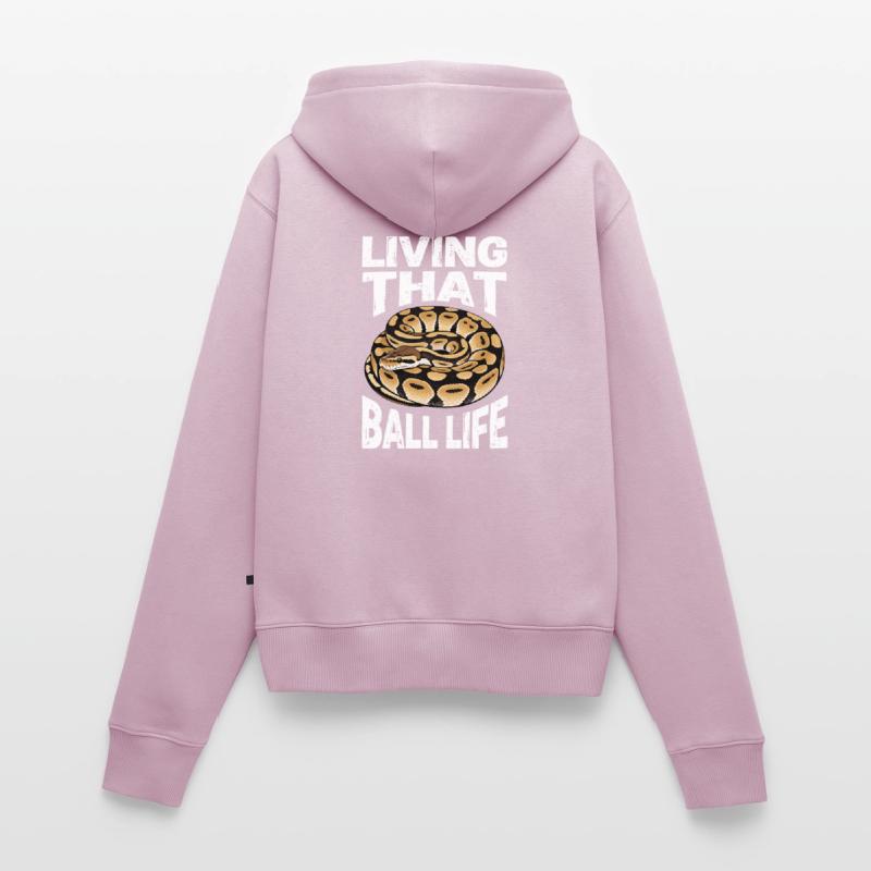 Königspython Schlangen Liebhaber Terrarium Python Frauen Premium Bio Zip Hoodie