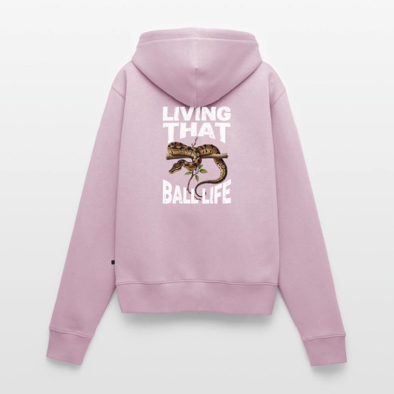 Python roi Serpents Amateurs de terrarium Python Sweat à capuche zippé Premium bio Femme