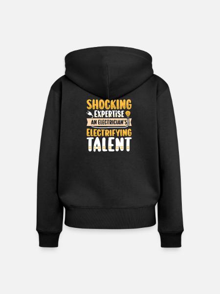 Elektriker Elektroniker Elektroinstallateur - Frauen Premium Bio Zip Hoodie - Schwarz