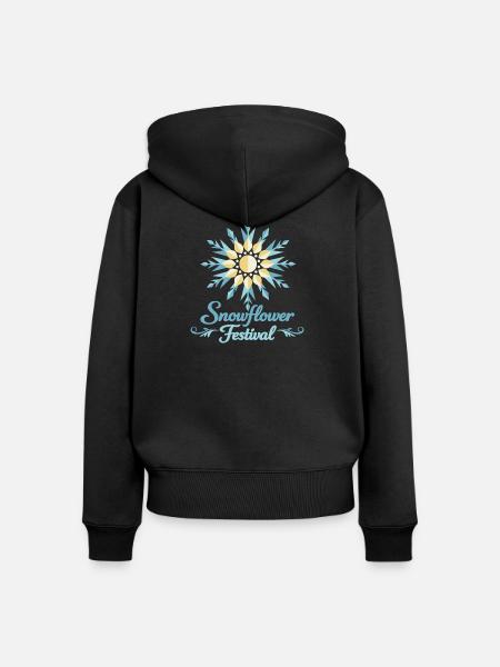 Sonnenblumenfest - Frauen Premium Bio Zip Hoodie - Schwarz