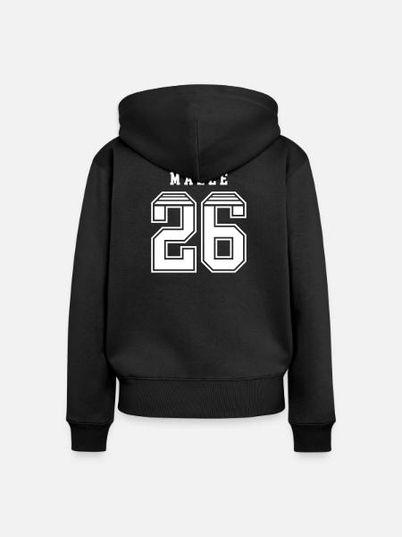 Malle 26 Trikot - Frauen Premium Bio Zip Hoodie - Schwarz