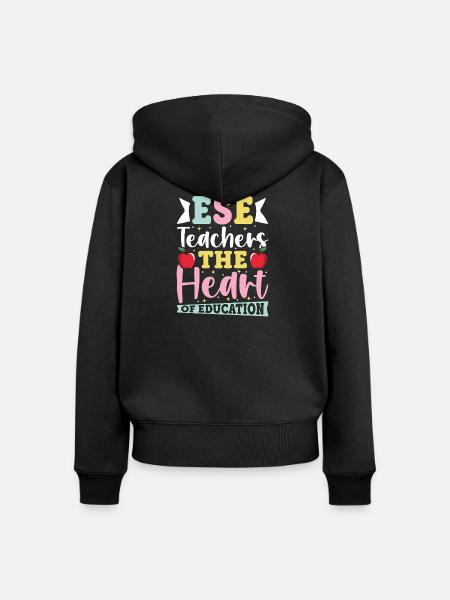 Geschenke für ESE-Lehrer - Frauen Premium Bio Zip Hoodie - Schwarz