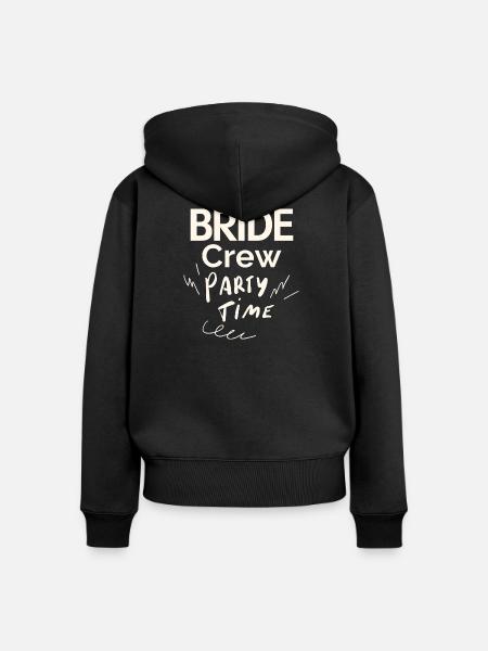 Bride Crew - Frauen Premium Bio Zip Hoodie - Schwarz