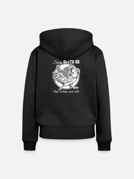 Gotta Eat Circle Emblem - Frauen Premium Bio Zip Hoodie - Schwarz