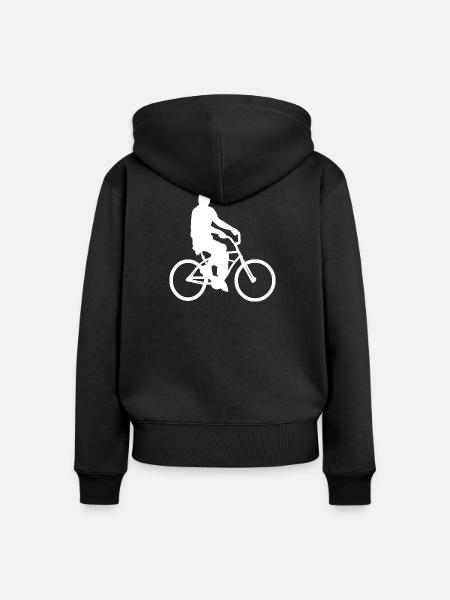 Fahrrad - Frauen Premium Bio Zip Hoodie - Schwarz