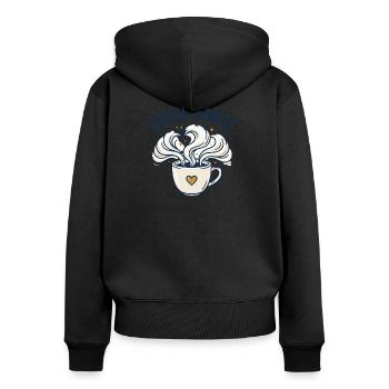 Relaxing Time - Women's Premium Organic Zip Hoodie - black - Back - Julia (174cm)