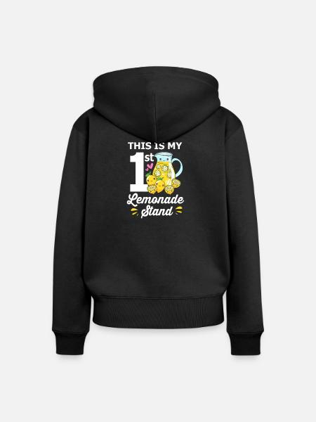 Limonade Limonadenstand Limo Zitrone - Frauen Premium Bio Zip Hoodie - Schwarz
