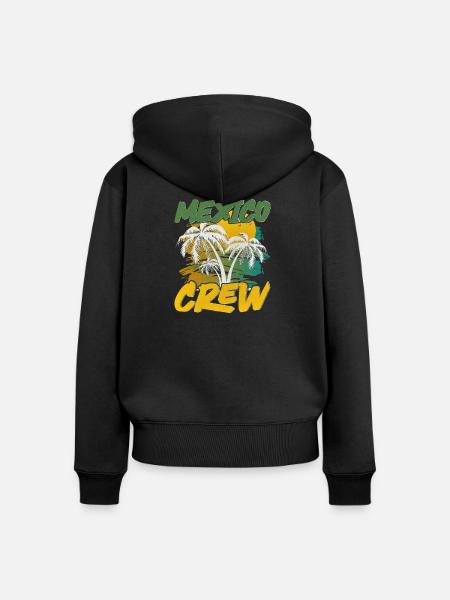 Mexiko Crew - Frauen Premium Bio Zip Hoodie - Schwarz