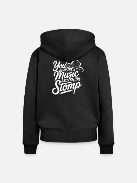 Line Dance Western Music Style - Frauen Premium Bio Zip Hoodie - Schwarz