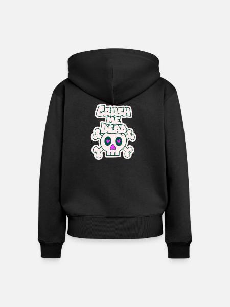 Zerquetsche mich zu Tode - Frauen Premium Bio Zip Hoodie - Schwarz