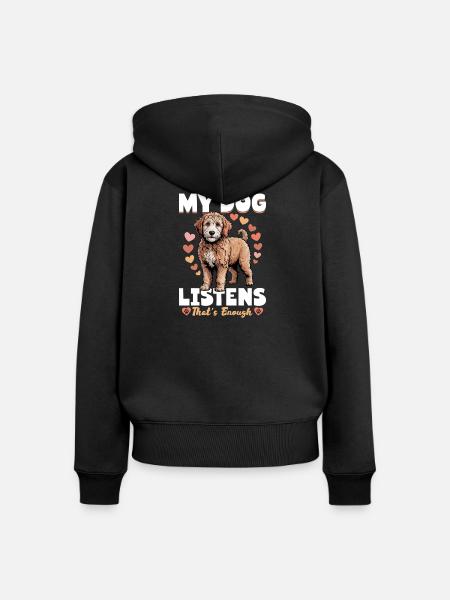 Goldendoodle Dog Breed - Frauen Premium Bio Zip Hoodie - Schwarz