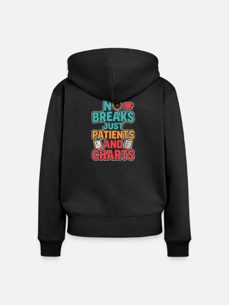 Nachtschicht-krankenschwester, Müde - Frauen Premium Bio Zip Hoodie - Schwarz