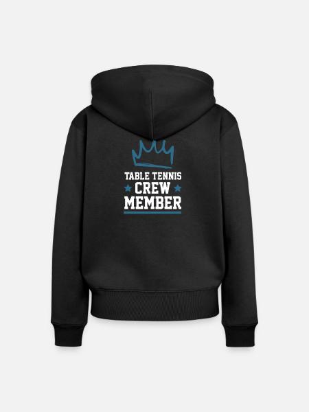 Table Tennis Crew - Frauen Premium Bio Zip Hoodie - Schwarz