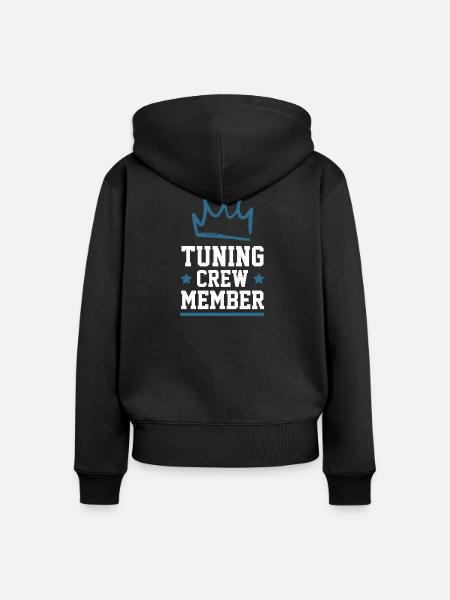 Tuning Crew - Frauen Premium Bio Zip Hoodie - Schwarz