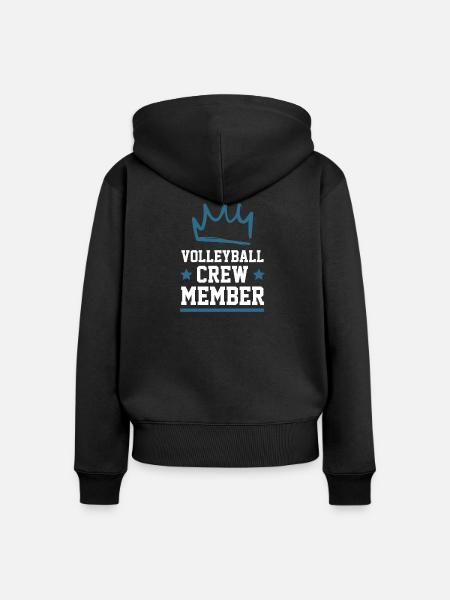 Volleyball Crew - Frauen Premium Bio Zip Hoodie - Schwarz