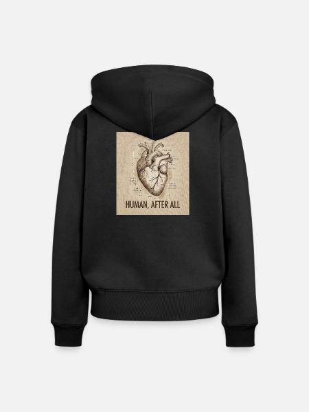 Human After - Frauen Premium Bio Zip Hoodie - Schwarz