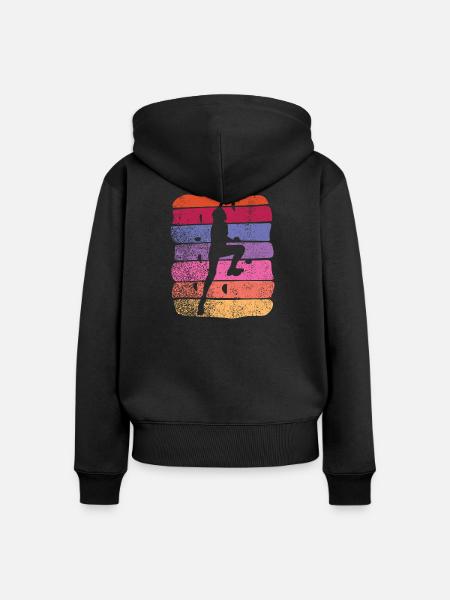 Boulderer Boulder Bouldern - Frauen Premium Bio Zip Hoodie - Schwarz