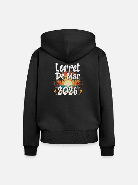 Lloret De Mar 2026 - Frauen Premium Bio Zip Hoodie - Schwarz