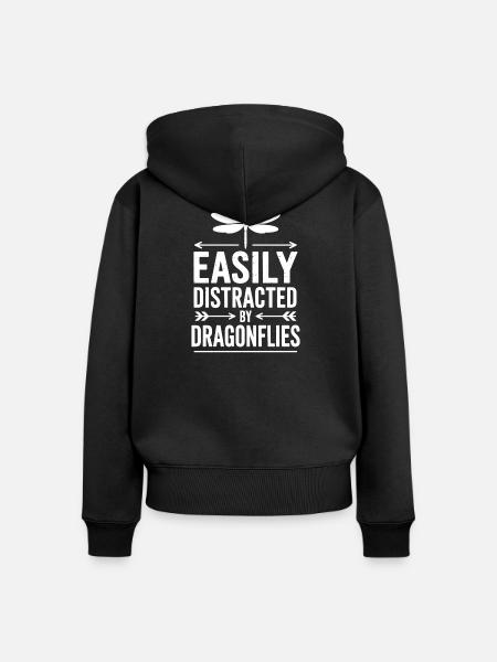 Libellen Sprüche Libellen Lustig Libellen Geschenk - Frauen Premium Bio Zip Hoodie - Schwarz