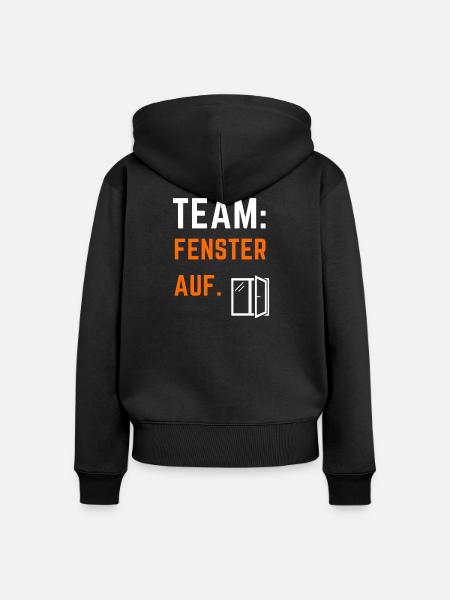 Fenster Auf Fraktion - Frauen Premium Bio Zip Hoodie - Schwarz