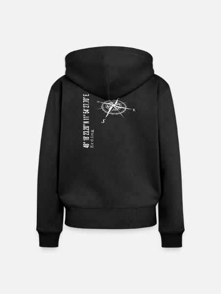 Erding - Frauen Premium Bio Zip Hoodie - Schwarz