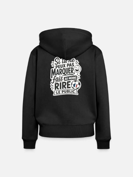 Humour du Foot - Frauen Premium Bio Zip Hoodie - Schwarz