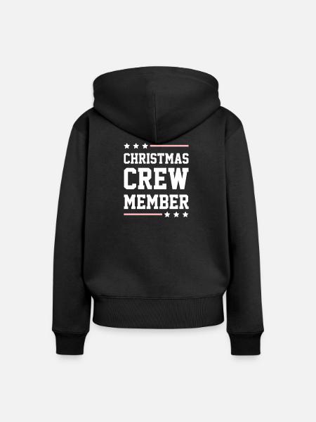 Christmas Crew - Frauen Premium Bio Zip Hoodie - Schwarz