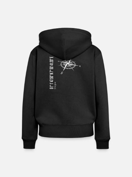 Olpe - Frauen Premium Bio Zip Hoodie - Schwarz