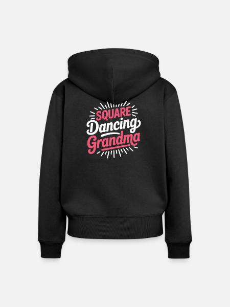 Square Dancing Oma Square Dance Geschenke - Frauen Premium Bio Zip Hoodie - Schwarz