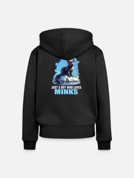 Nerze Nerz - Frauen Premium Bio Zip Hoodie - Schwarz