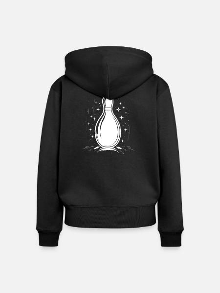 Bowling - Frauen Premium Bio Zip Hoodie - Schwarz