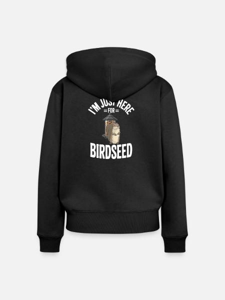 Vogelbeobachter Vögel füttern Birder Geschenk - Frauen Premium Bio Zip Hoodie - Schwarz