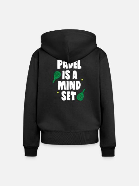 Padel_Is_A_Mind_Set - Frauen Premium Bio Zip Hoodie - Schwarz