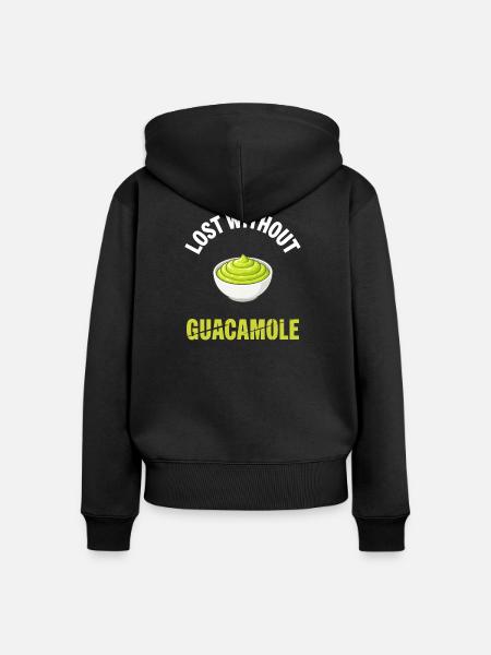 Guacamole Avocado Guac Dip Geschenke - Frauen Premium Bio Zip Hoodie - Schwarz