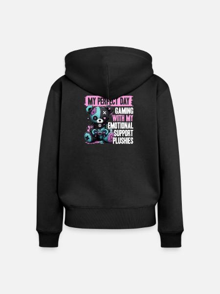 Pastel Goth Soft Goth Gaming Gamer - Frauen Premium Bio Zip Hoodie - Schwarz