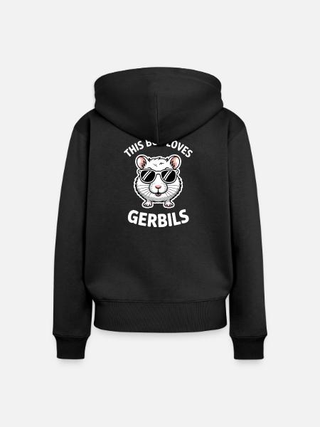 Mongolische Rennratte Sprüche Rennmaus Geschenk - Frauen Premium Bio Zip Hoodie - Schwarz