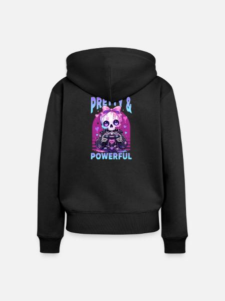 Pastel Goth Soft Goth Gaming Gamer - Frauen Premium Bio Zip Hoodie - Schwarz