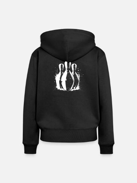 Kegel Pins - Frauen Premium Bio Zip Hoodie - Schwarz