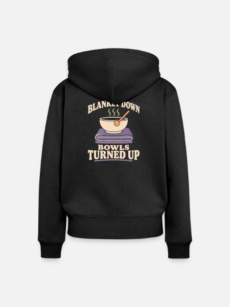 Klangbad Klangheilung Klangschale Geschenk - Frauen Premium Bio Zip Hoodie - Schwarz
