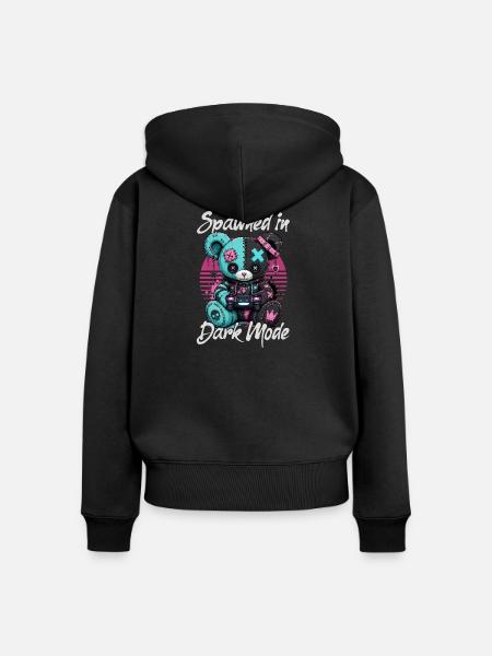 Pastel Goth Soft Goth Gaming Gamer - Frauen Premium Bio Zip Hoodie - Schwarz