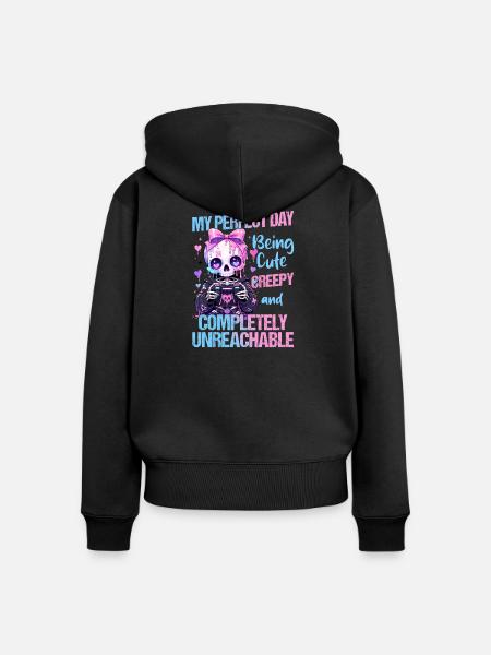 Pastel Goth Soft Goth Gaming Gamer - Frauen Premium Bio Zip Hoodie - Schwarz