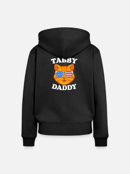 Tabby Katze - Frauen Premium Bio Zip Hoodie - Schwarz