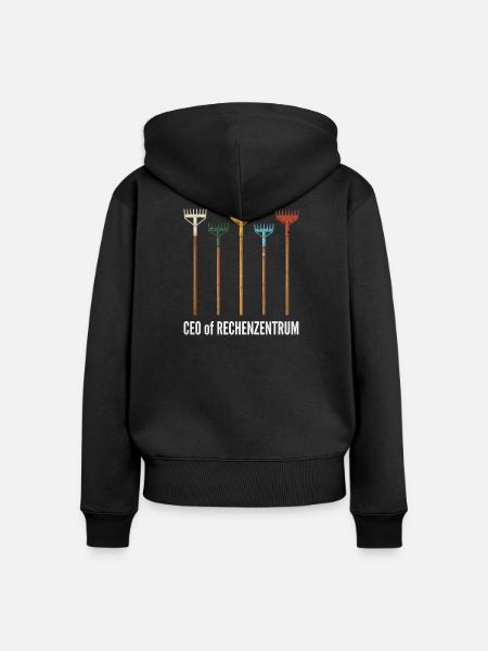 Rechenzentrum Gärtner Garten Gartenarbeit - Frauen Premium Bio Zip Hoodie - Schwarz
