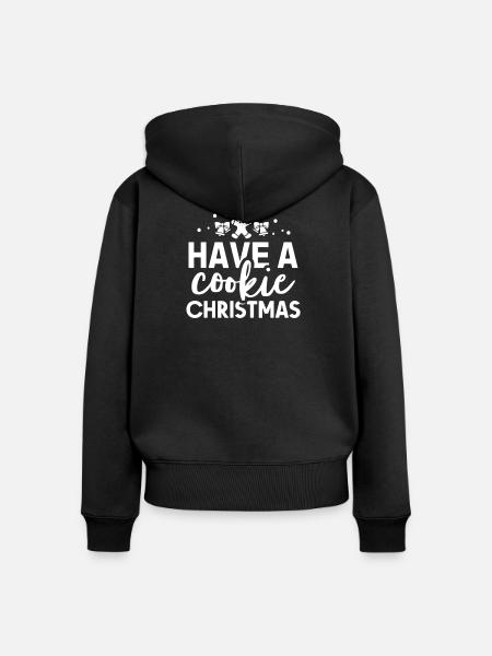 Cookie Weihnachten Weihnachtsplätzchen - Frauen Premium Bio Zip Hoodie - Schwarz