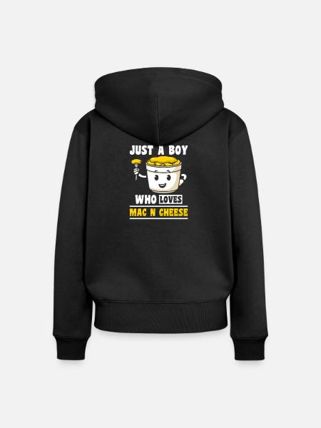 Makkaroni und Käse Mac and Cheese - Frauen Premium Bio Zip Hoodie - Schwarz