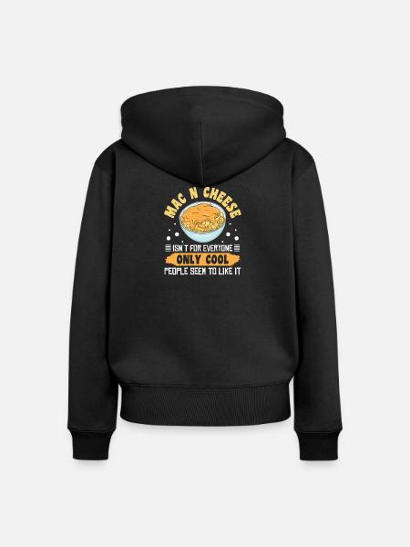 Makkaroni und Käse Mac and Cheese - Frauen Premium Bio Zip Hoodie - Schwarz