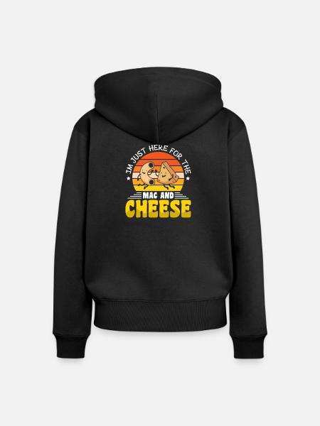 Makkaroni und Käse Mac and Cheese - Frauen Premium Bio Zip Hoodie - Schwarz