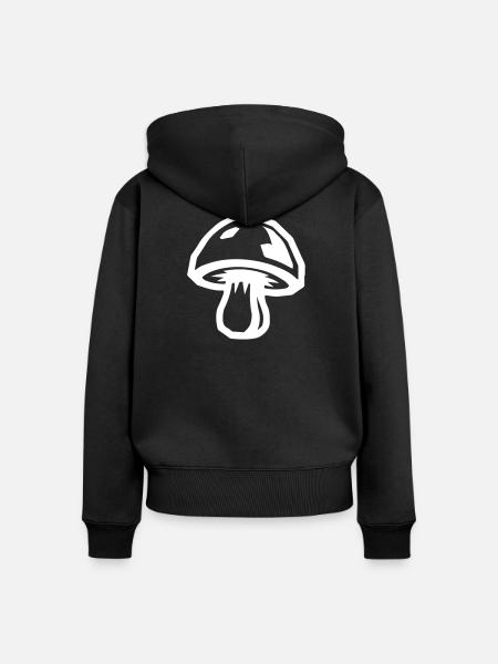 Pilz - Frauen Premium Bio Zip Hoodie - Schwarz