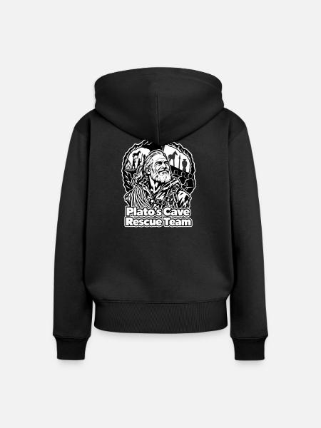 Plato's Cave Rescue Team V2 - Frauen Premium Bio Zip Hoodie - Schwarz