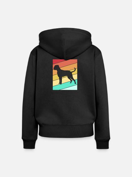 Boxer Hund - Frauen Premium Bio Zip Hoodie - Schwarz